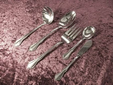 Chateau 5 Piece Serving Set Oneida Oneidacraft Deluxe Stainless USA VERY FINE