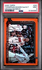 2025 TOPPS ORANGE RAINBOW AMEN THOMPSON/FRED VANVLEET/STEVEN ADAMS 22/25 PSA 9