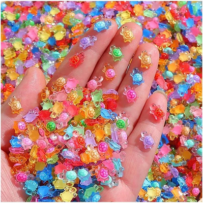 #ad #ad 250Pcs Mini Resin Animals TurtlesTiny Figures Turtle Bulk Luminous Mini Animal $7.86