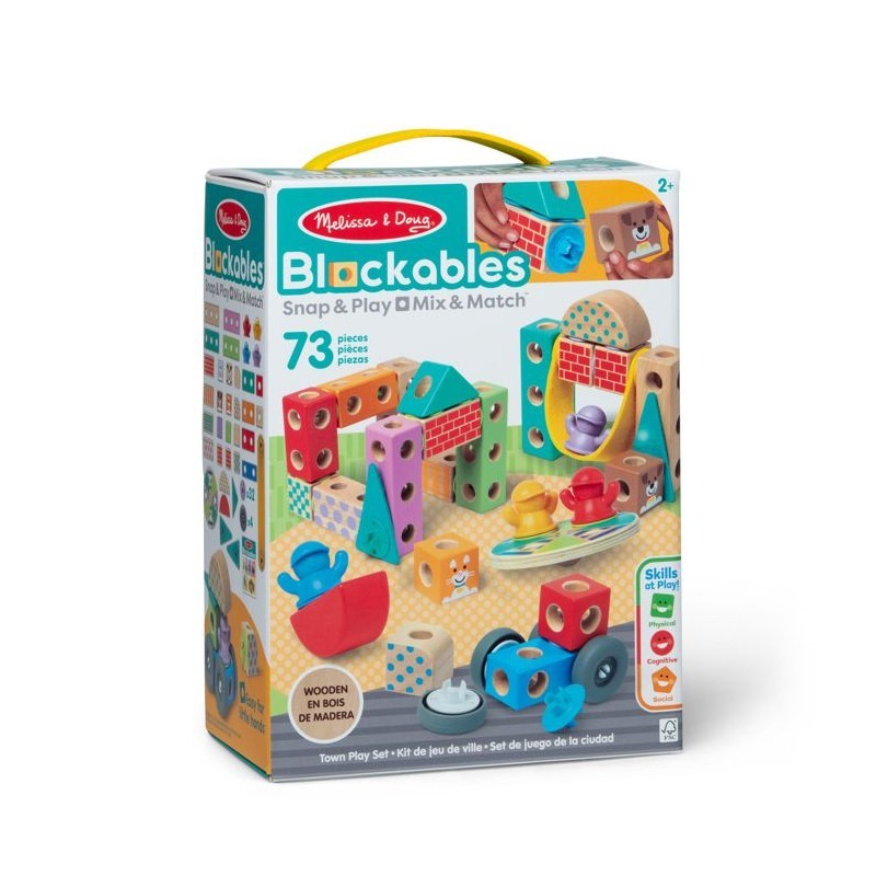 La Ville Melissa & Doug 73 pièces, un coffret en bois durable conçu pour durer des générations