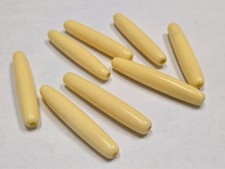 15 PCS YELLOW BUFFALO BONE PIPE TUBE BEADING BEADS 2"