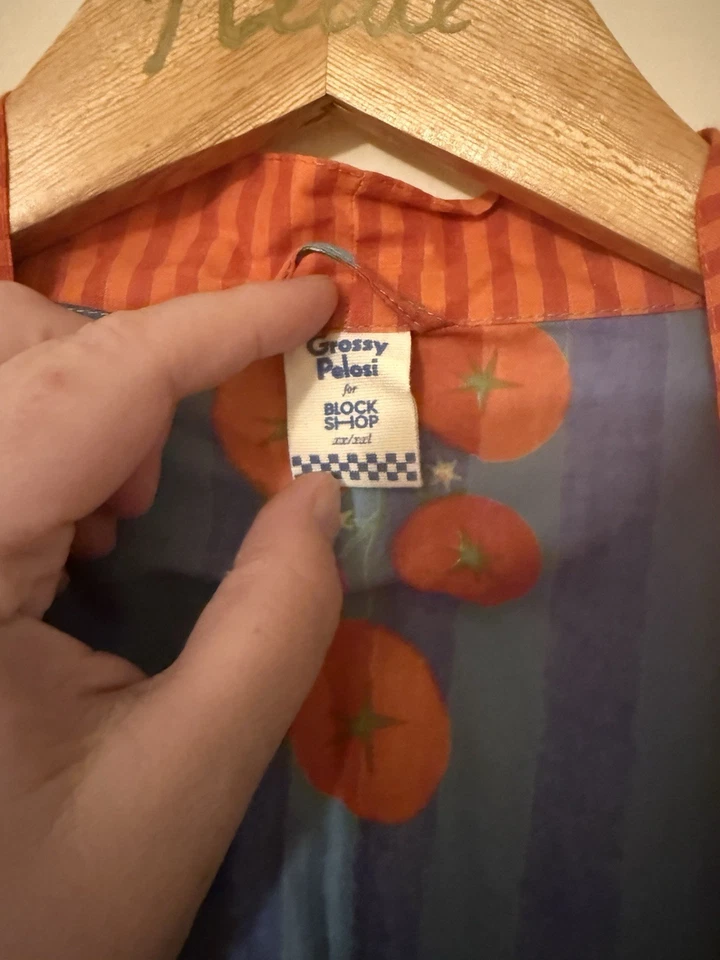 BATA DE BAÑO BLOCK SHOP TEXTILES “GROSSY PELOSI” EDICIÓN ESPECIAL EN TOMATE de verano Foto 4 de 4