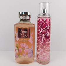 Bath Body Works Sweet Pea Moisturizing BODY WASH and FINE FRAGRANCE MIST