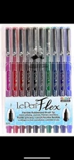 Marvy Uchida LePen Flex Marker, Brush Tip, Primary, 10 Colors
