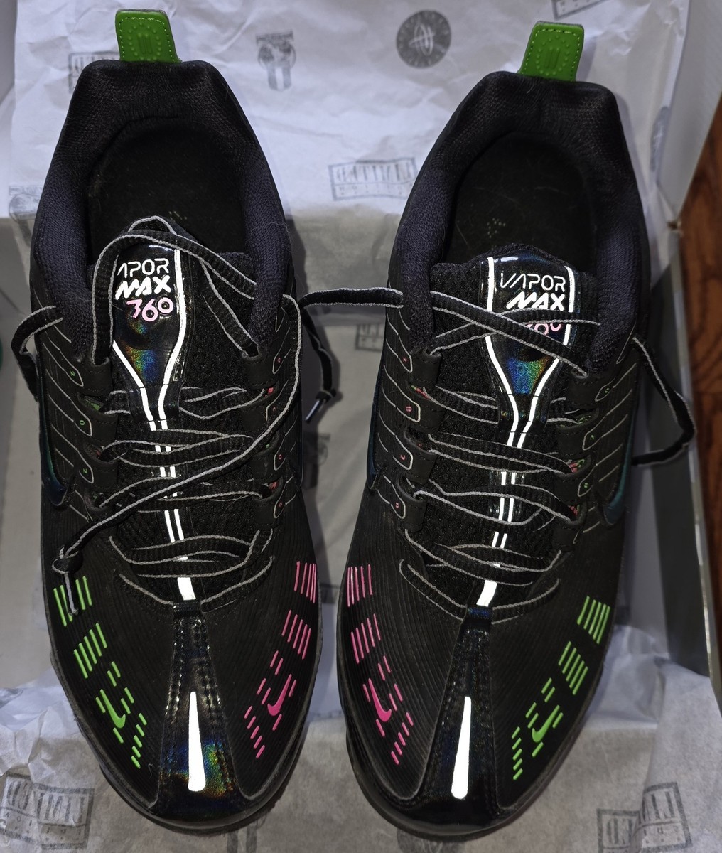 NIKE AIR VAPORMAX 360 BLACK GREEN STRIKE PINK BLAST SIZE 10  display picture 3