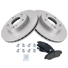 Trq Front Brake Pad And Rotor Set Ceramic G Coated Vented Rotors Compatible