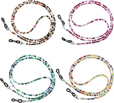 4 Pack Eyeglass Chains for Women, Sunglasses String Holder Strap Neck Lanyard