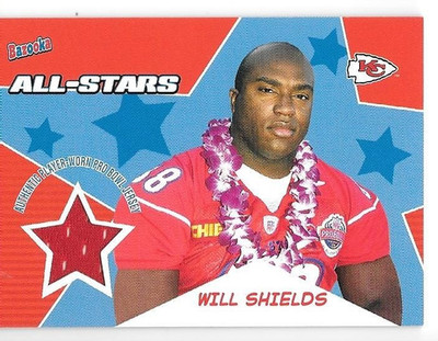 WILL SHIELDS PRO BOWL JERSEY 2005 TOPPS BAZOOKA ALL-STARS BA-WS KC CHIEFS
