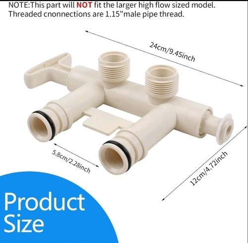Water Softener Bypass Valve 7370286 Threaded For Morton M20 M27 M30 MC30 MHY