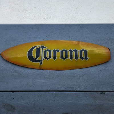 Corona Extra Beer SIGN SURFBOARD metal 48'' Heavy RARE