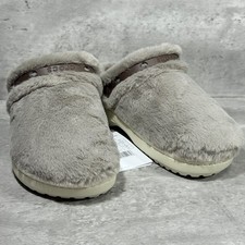 Crocs Unfurgettable Clogs Slip On Beige Faux Fur Lined Women's Size 7