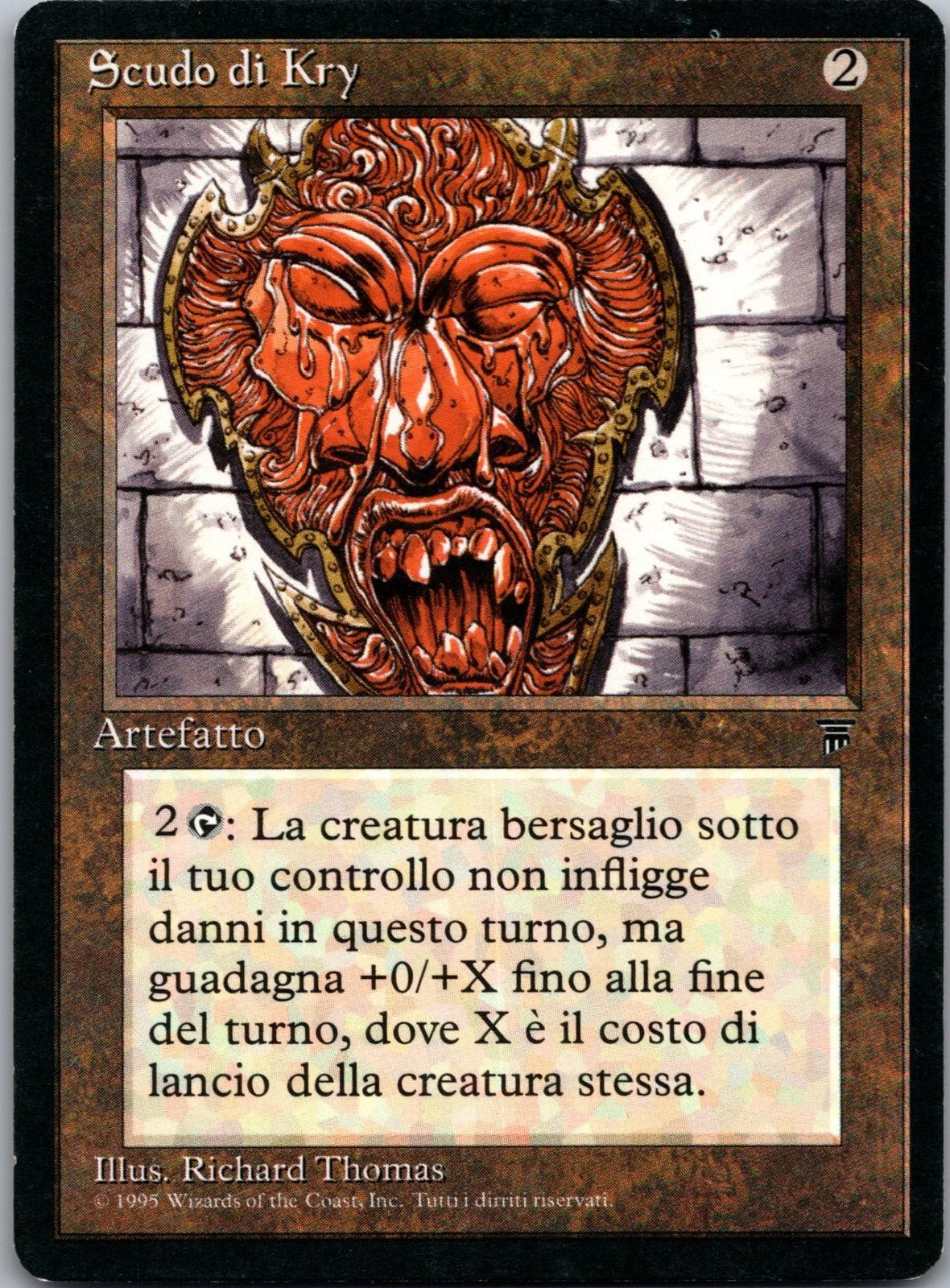 Kry Shield Uncommon Italian Legends Magic: The Gathering Moderately Played