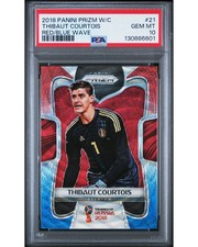 PANINI PRIZM WORLD CUP 2018 #21 THIBAUT COURTOIS RED/BLUE WAVE, Belgio