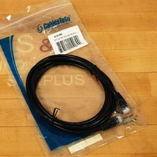 Cables To Go 15189 Ethernet Cable, 5 Foot Black Utp Patch Cable Molded - NEW