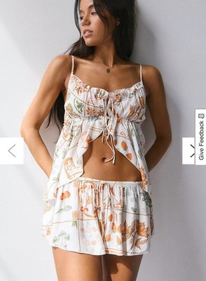 Urban Outfitters Out From Under Hydra Set Orange White Large!