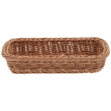  Imitation Rattan Woven Basket Desktop and Fork Storage Box Tableware Organizer