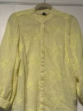 Anthropologie Embroidered Blouse Top - Large - Excellent Condition