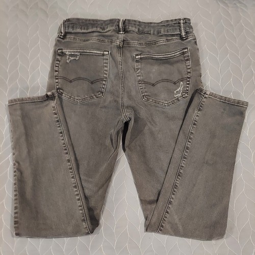 American Eagle Next Level Flex Medium GRAY Distressed Jeans Mens 32x30 - Picture 4 of 17