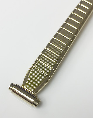 Bracelet Extensible Vintage DIPLOMAT Plaqué Or - Largeur 8-10 Mm, Acier Inoxydable - Neuf Avec étiquettes