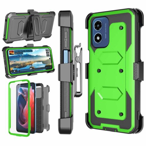 Funda de teléfono a prueba de golpes con clip para cinturón para Motorola Moto G Stylus 5G 2024 - Imagen 5 de 39