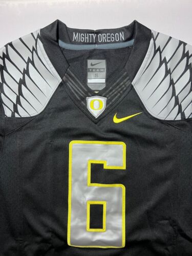 Ducks Jersey Football Black #6 Sewn On Limited Jersey (Small) - Retail: $120 - Picture 2 of 8