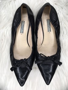 Prada-Pointed-Toe-Flats-Sz-40-5-10-5-Black-Leather-Tassels