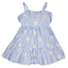 RARE EDITIONS Girls' 7, 10, 12 Daisy Floral Embroidered Stripe Sun Dress NWT