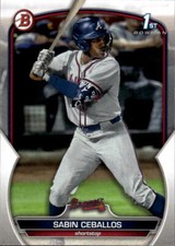2023 Bowman Draft Sabin Ceballos #BD-110 Atlanta Braves