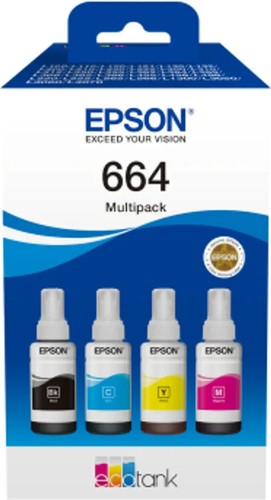 Epson 664 EcoTank-Multipack mit vier Farben - Echte -Tintenflaschen