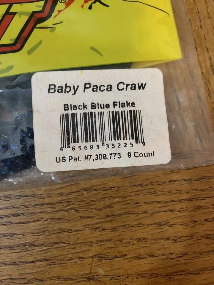 NetBait Fishing Bait Baby Paca Craw Black Blue Flake - Image 3 of 4