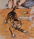 Repro Trade Cat Card Postcard Child Pulling Bad Kitty Tail E G Southwick Co — photo 3