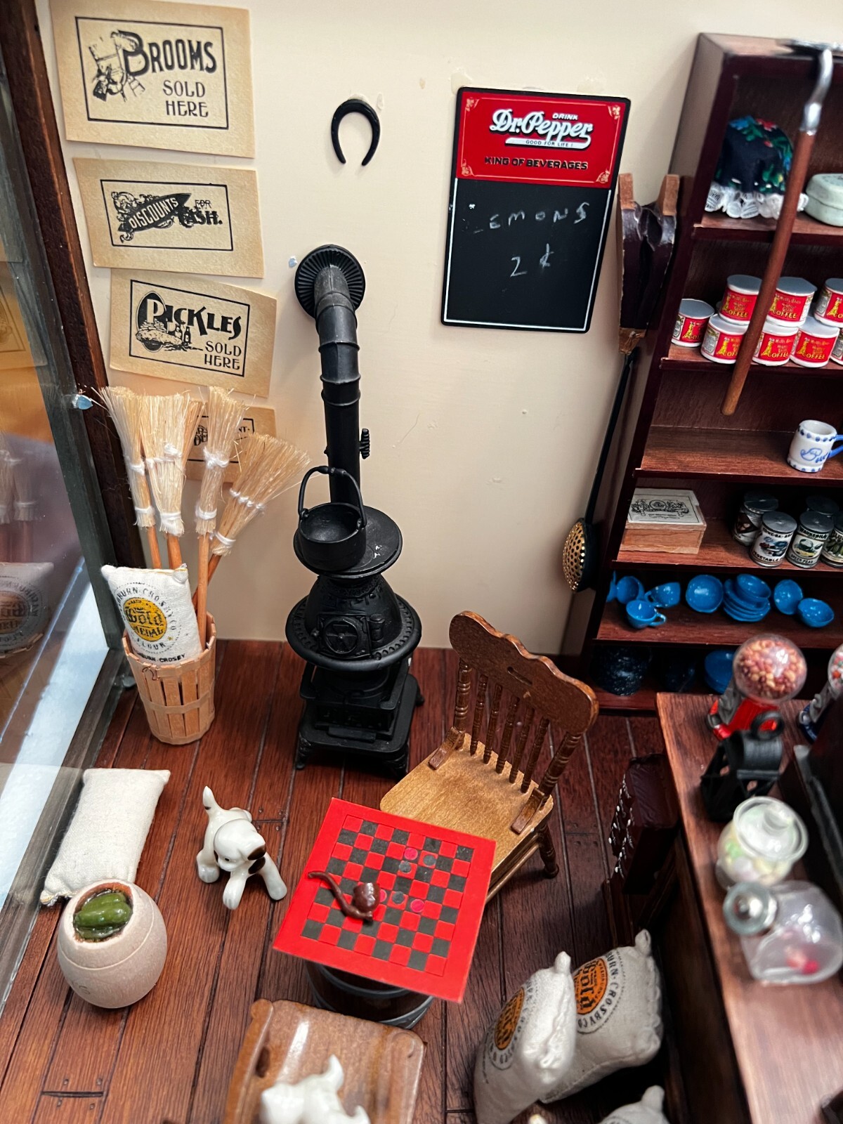 Dollhouse Miniature Franklin Mint AMERICAN GENERAL STORE Room Box 112