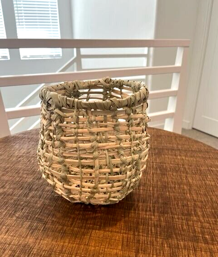 One of a kind Handcrafted Planter Basket - made from Palm Tree Fronds