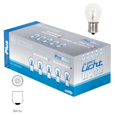 10 x Glühbirne BA15s Fassung Sockel 12V 21W Lampe Autolampe Kugellampe Birnen