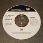 Microsoft Windows 7 Professional w/SP1 64 Bit DVD HP PC *NO KEY*