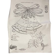 VINTAGE PAINT BY NUMBER by Cameo Bluebird Anniversary Cloth 44  x43  1982