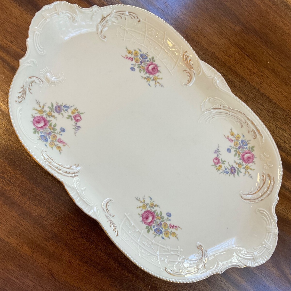 Hand Painted German Fine China 15” Platter Rosenthal Sanssouci