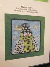 Happy Harry Punchneedle Pattern & Fabric-Mile High Princess Designs