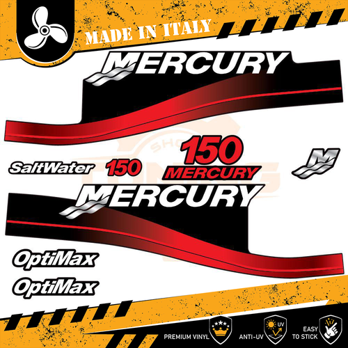 Décalcomanies adhésif Moteur hors-bord Mercury 150 Ch - Optimax OLD