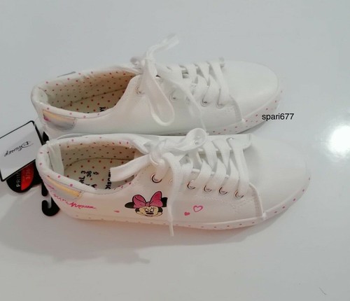 New Disney Minnie Mouse Ladies Women Casual White Pink Trainers Sneakers  Primark | eBay
