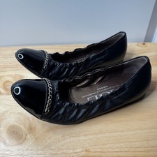 AGL Attilio Giusti Leombruni Womens Size 36.5 US 6 Bijoux Chain Cap Toe Flats