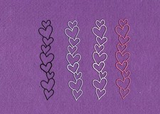 HEARTS VERTICAL Valentine die cuts scrapbook cards