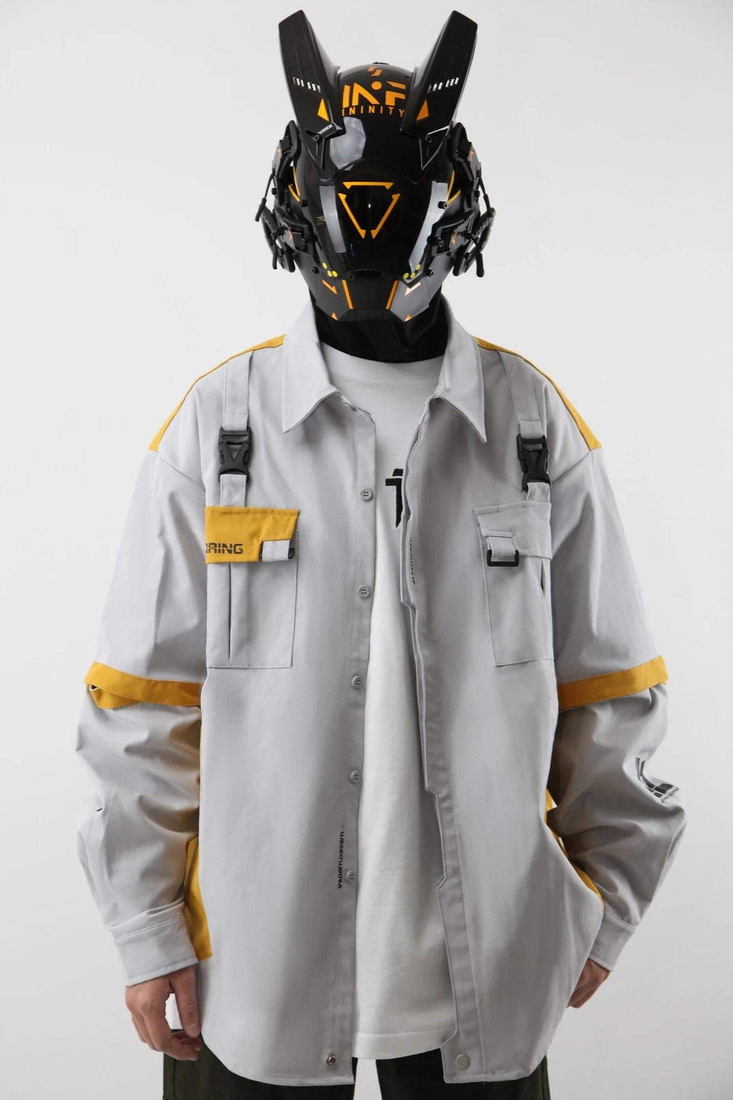 Niepce Men's Robot 42 Tech Wear Jacket with Removable Sleeves Hip Hop Fashion image 2