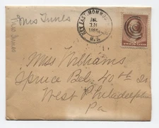 1880s Key East NJ County name marking #210 cover misspelled [H.1446]