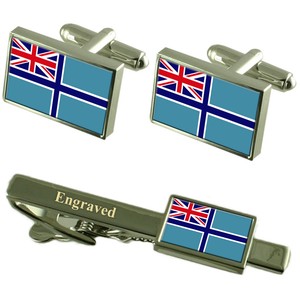 Civil Aria Insegna Militare Bandiera Inglese Gemelli Inciso Fermacravatta Set Ebay