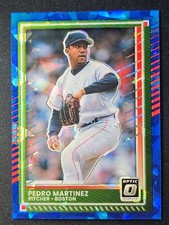 2025 Donruss Baseball Optic Pedro Martinez BLUE CRACKED ICE 13/15 Red Sox #45
