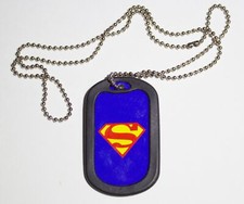 DC Comics Superman Comic Chest S Logo Metal Dog Tag Necklace NEW UNUSED