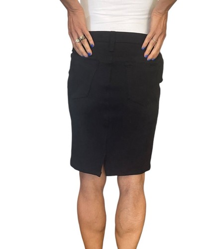 JOE'S JEANS MUJER FALDA VAQUERA IMITACIÓN GAMUZA NEGRO FELPA MINI LÁPIZ 24 - Imagen 7 de 10