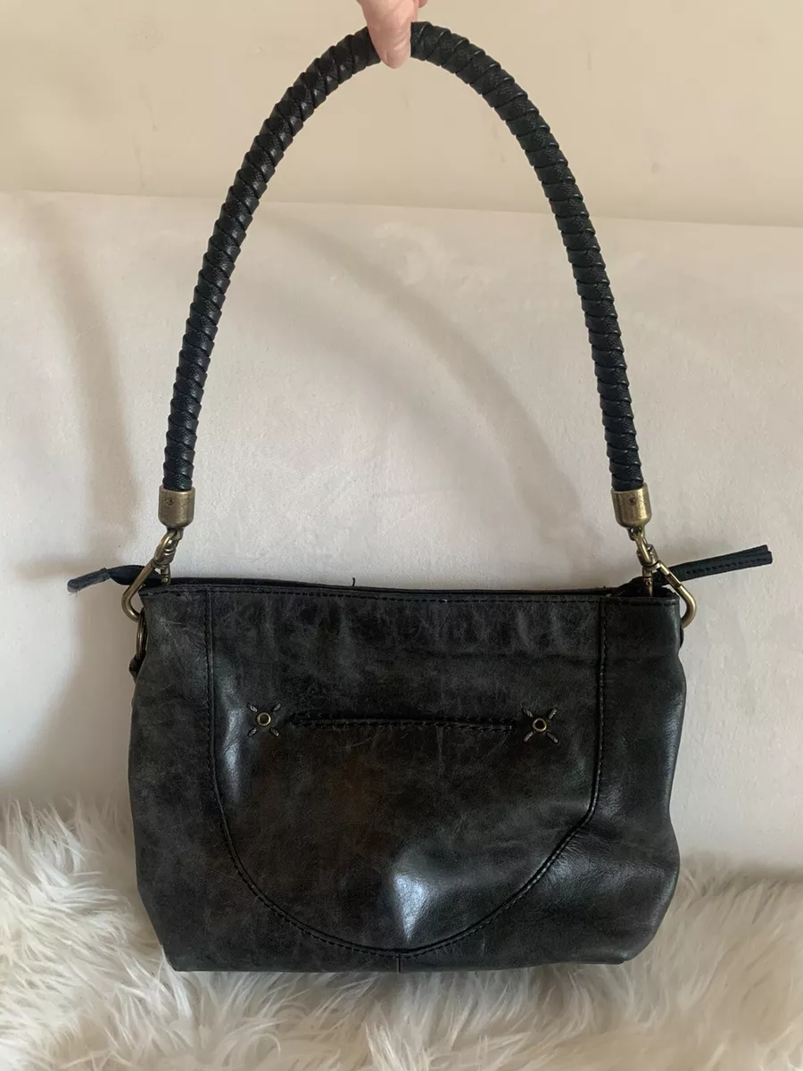 Y2k The Sak black leather purse 2000s piece, not... - Depop