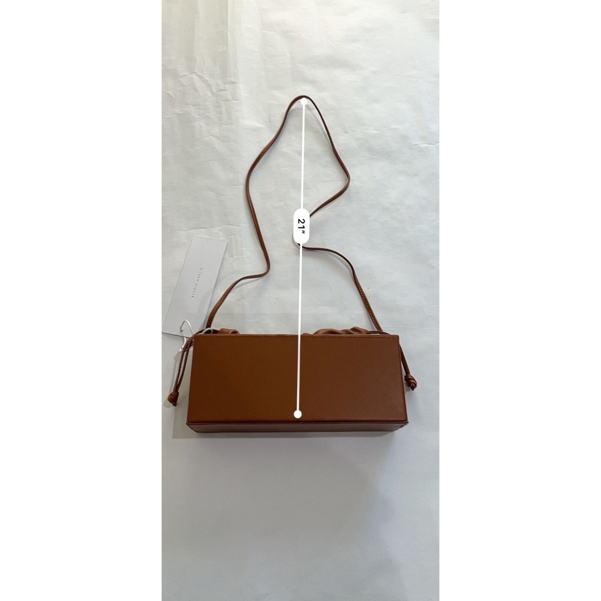 Studio Amelia F836CFSSTN 関税送料込 NWT Studio Amelia 2.1 Box Leather Shoulder Bag in Tan | eBay